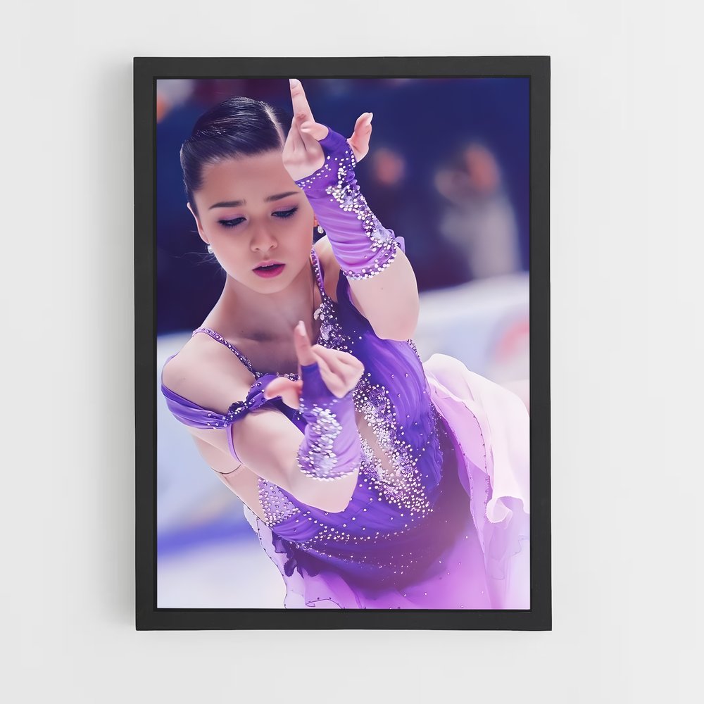 Poster Kamila de valieva exécute – affiche Patinage artistique (vue 2)